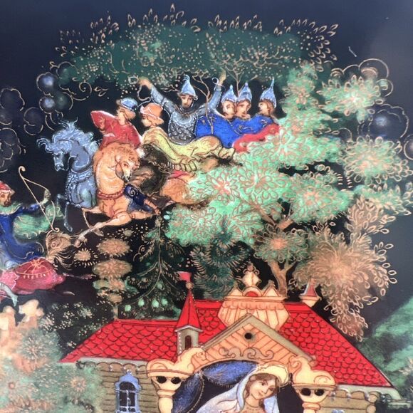 2 VTG Bradford Russian Legends Fairy Tales 1988 Collector Plates 1 & 2 Signed #d - Picture 8 of 16